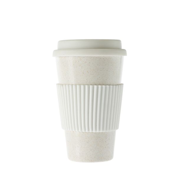 George &amp; Mason - Harlowe Bamboo Fibre Travel Mug Cream
