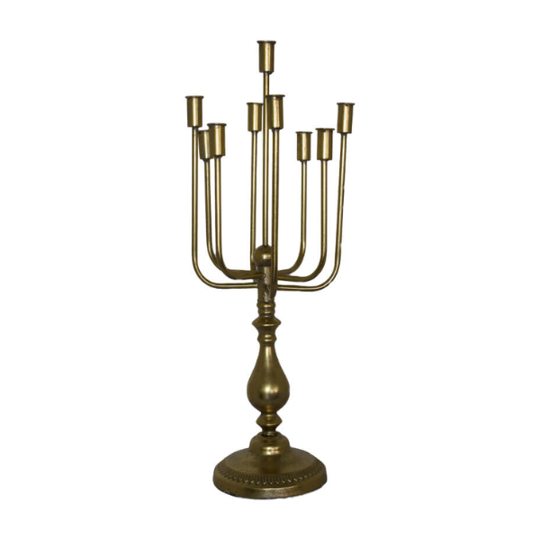 Gold Metal Candelabra - 73cm