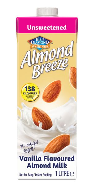 Almond Breeze Vanilla Unsweetened (12 x 1Ltr) - Case