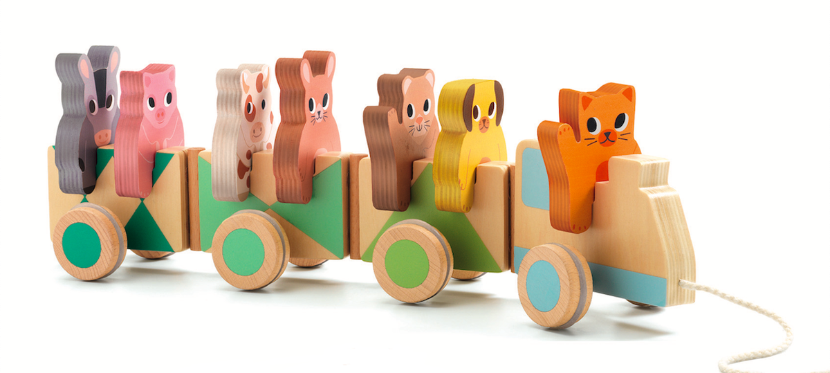 Djeco Pull Along Wooden Train - Trainimo Farm | Shop Today. Get it Tomorrow! | takealot.com