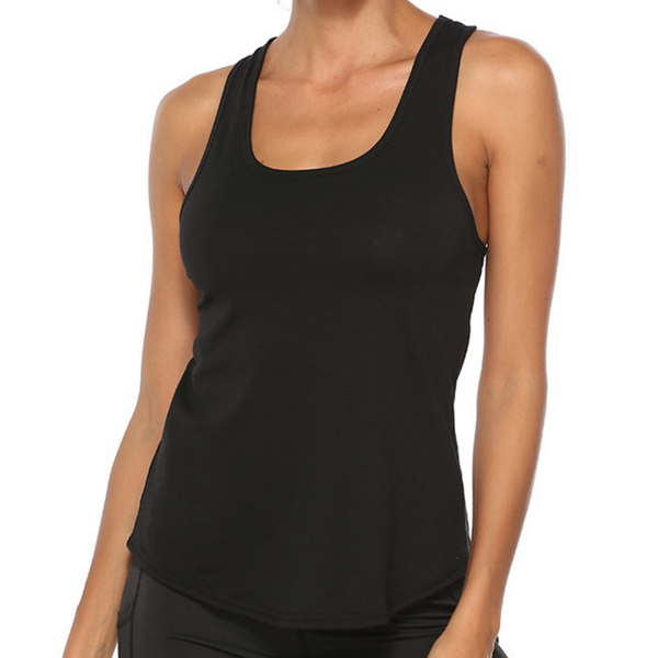 Womens Open Back Sleeveless Tank Top Breathable Sport Yoga Shirtt Gym Wear