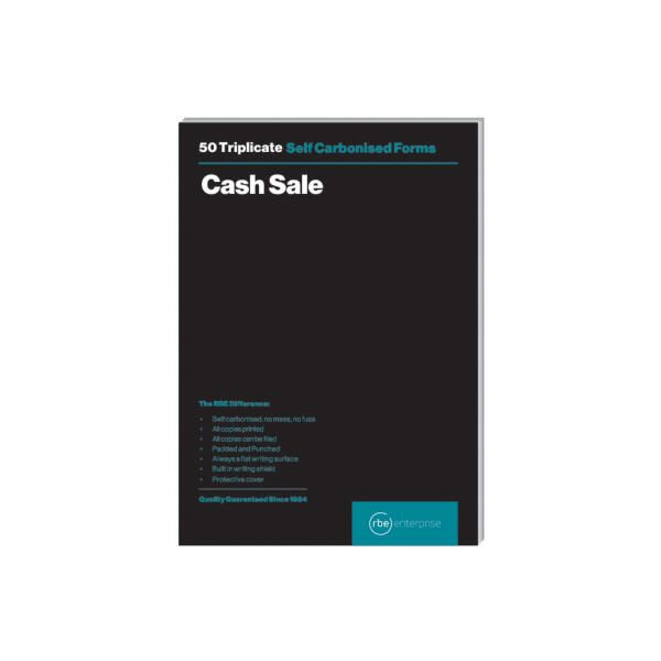 RBE Cash Sale Triplicate Pads A5