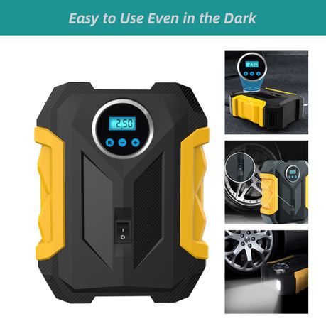 Car Air Compressor Electric Tyre Inflator Pump With LED Lamp For Motor –  CARSUN