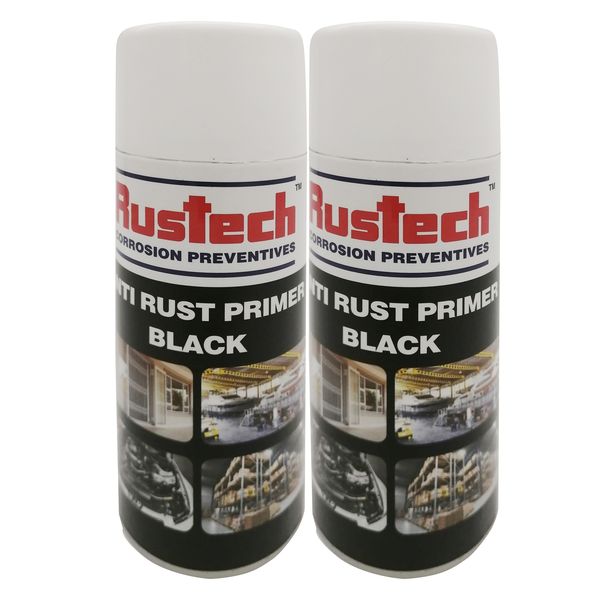 Rustech Anti Rust Primer - Black - 400ml - 2 Piece