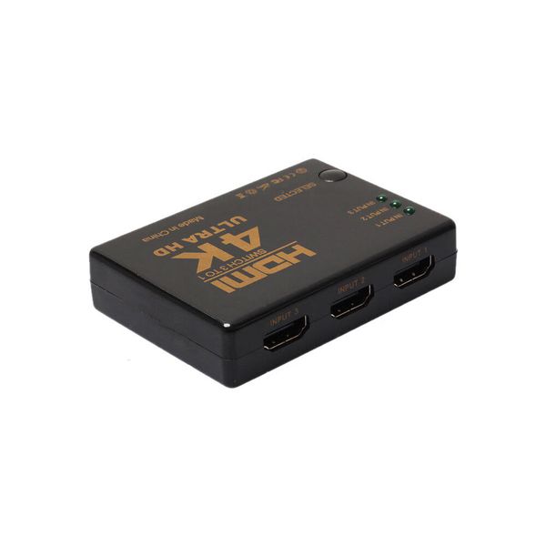 3 Port HDMi Switch 1080P with Remote Control 4Kx2K Ultra HD for DVD HDTV