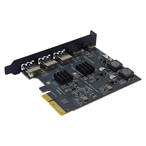 PCI Express X4 to 2Port Type C + 3 Port USB3.2 Gen2 10Gbps Adapter