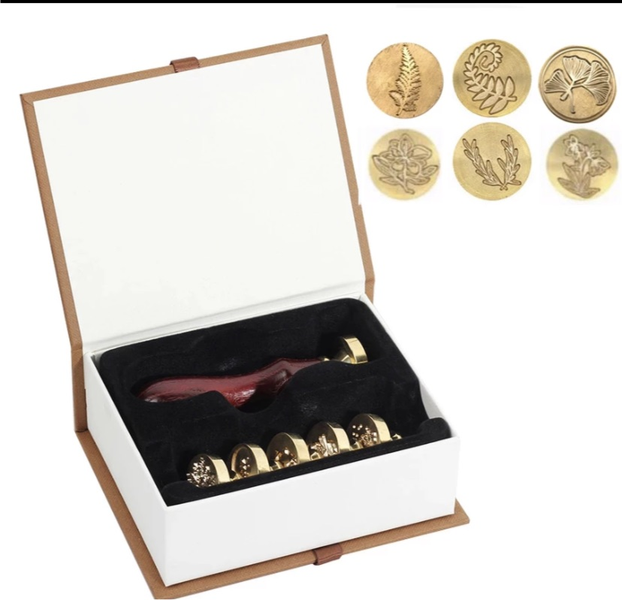 Set of 6 Flower Wax Seal Stamps- #4