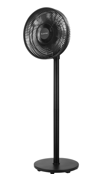Elektra 30 cm Stand Fan - Black, 3-Speed Oscillating Table &amp; Floor Fan