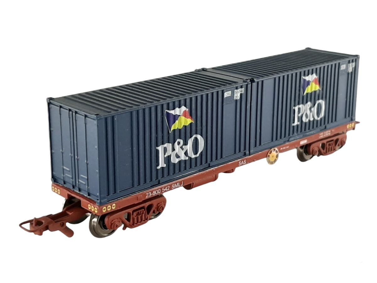 South African Model Train SAR 2 x P&O Container Wagon (Lima Couplers