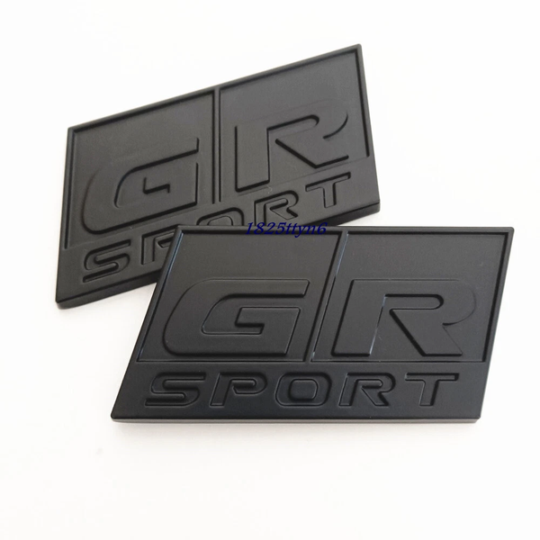 GR badge - Black- 2 pce set - compatible with Toyota