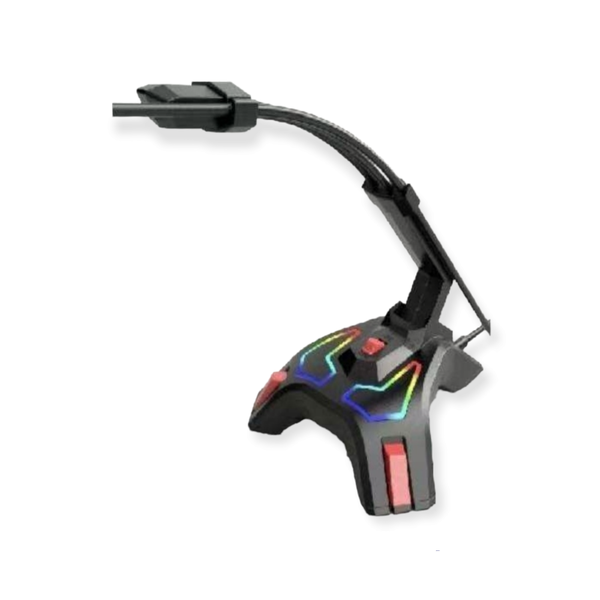 Portable Spectrum RGB Light USB Gaming Mouse Holder Microphone