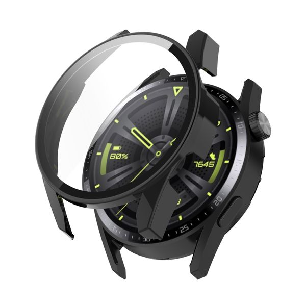Shockproof Case with Tempered Glass Film Compatible with Huawei Watch GT 3 42mm