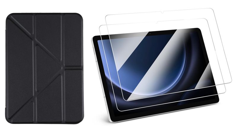 Soft Silicone Case &amp; 2 Screen Protector Combo For iPad 13 Pro 2024