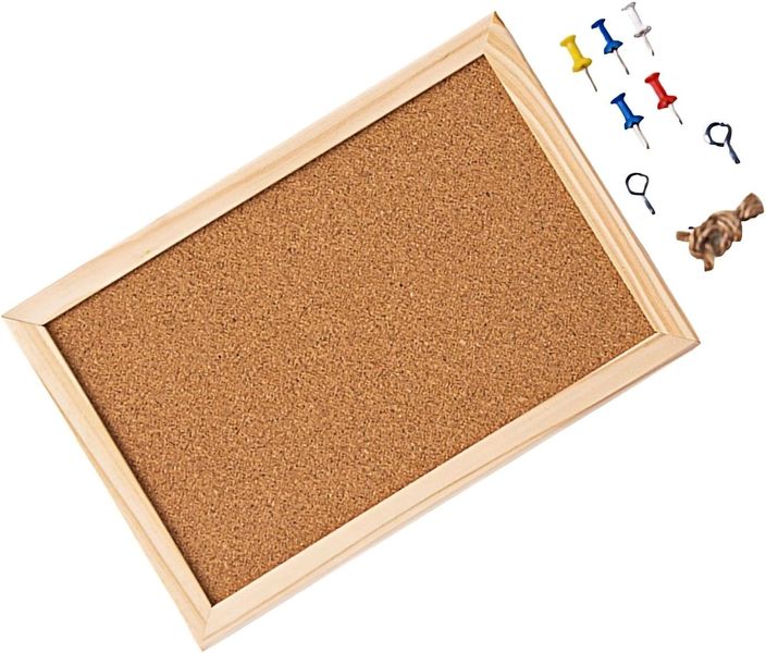 Hanging Office Message Board,Cork Board Bulletin Board 50 x 70cm