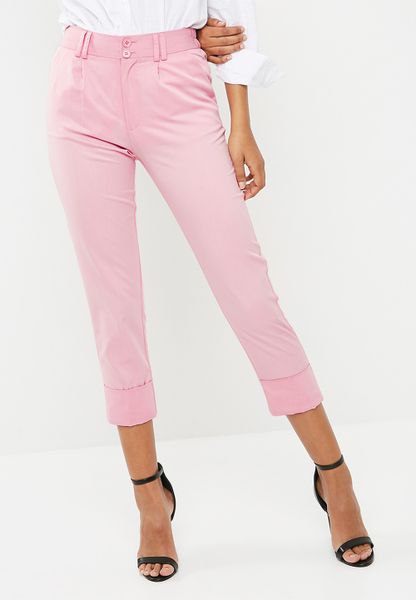 Women's Superbalist Pant With Turn Up Cuff - Pink