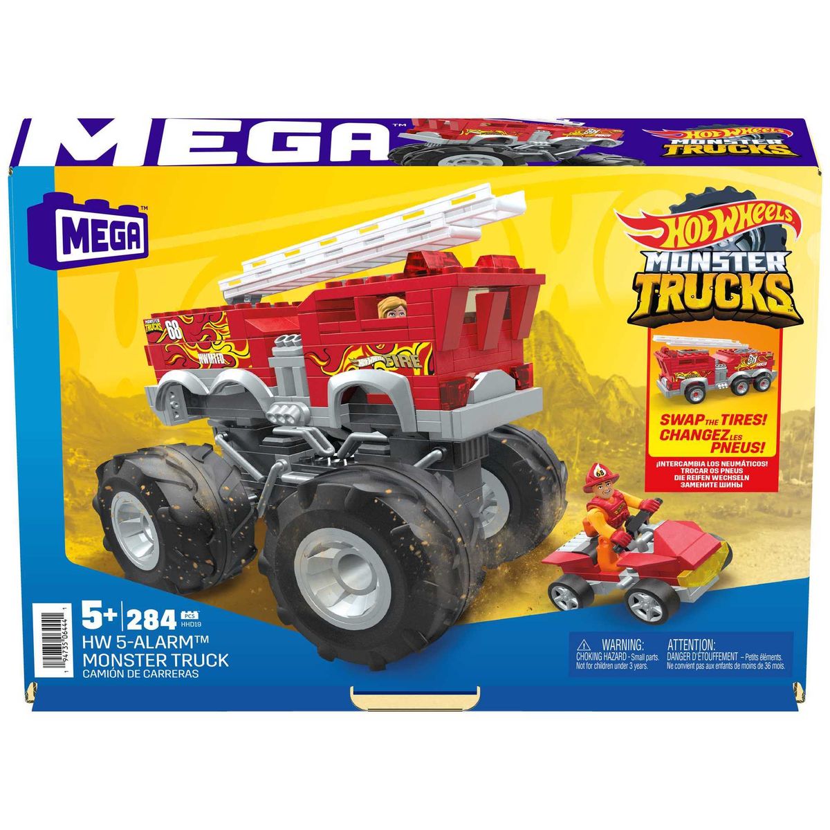 mega hot wheels 5 alarm fire truck building set