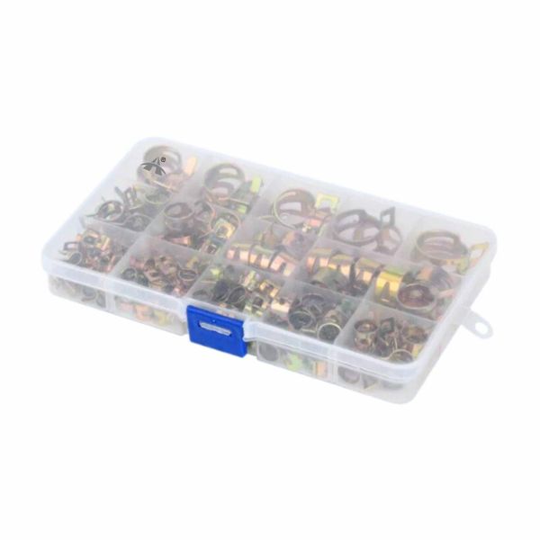 ALANES 115 Pieces 6-22mm Assorted Spring Hose Clamps Set for Water Pipes