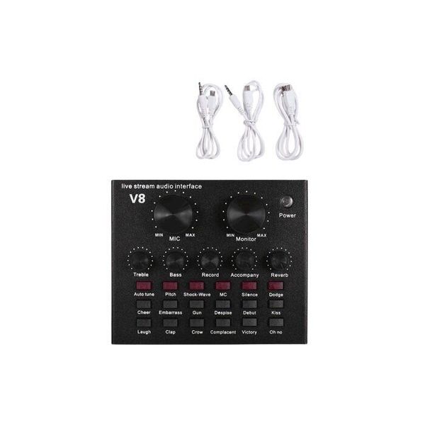 Audio USB External Singing Live Sound Card - V8