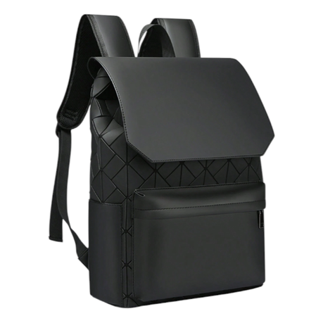 Men's Multifunctional Adjustable Backpack with Multiple Pockets - Black Image