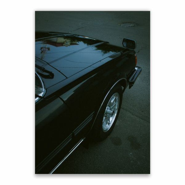 Black Car On Asphalt Road Poster - A1