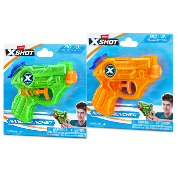 Xshot Water - Warfare Blaster- Nano Drencher - 2 Pack - Orange &amp; Green