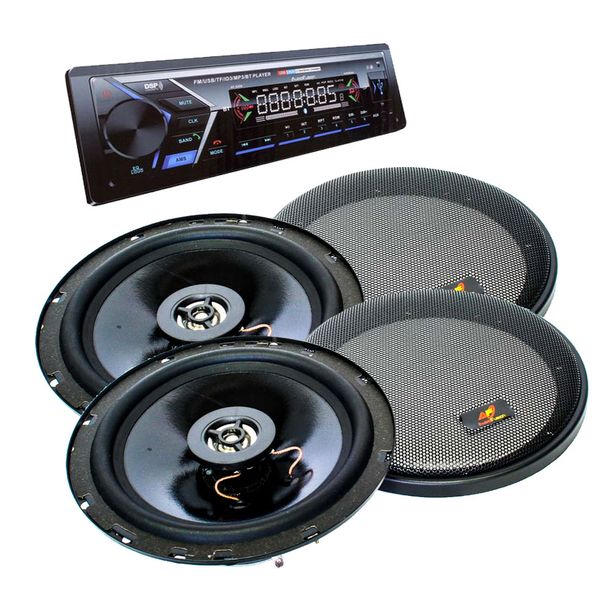 Audiofusion Af-5259 Multi-Colour Media Player &amp; 6" 350W 2way Speakers Combo