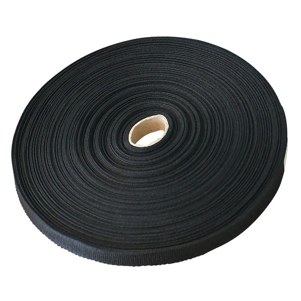 Black Webbing Strapping 25mm Wide 50m Roll