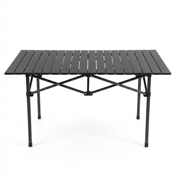 Large Portable Roll Up Outdoor Table 120cm Foldable Picnic &amp; Camp Desk