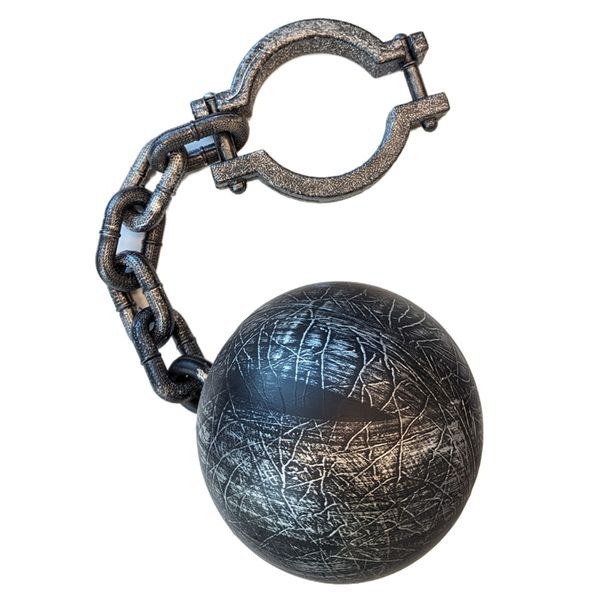 Dress Up Halloween Large Plastic Ball &amp; Chain (55cm)
