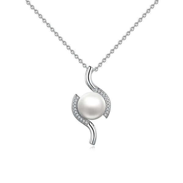 Maile Freshwater Natural Pearl Pendant Sterling Silver Necklace For Women