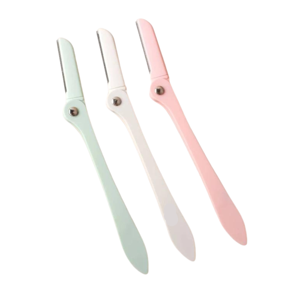 3 Pieces Fold-able Eyebrow Trimmer Painless Facial Razors Portable Eyebrow
