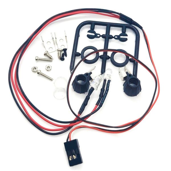 1 Set Roof Light Luggage Rack Led Spotlight Kit for Scx24 Rc Car Round