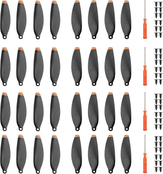 32Pcs Orange Propellers for Mini 4K/2/SE Drone, Low Noise Blades
