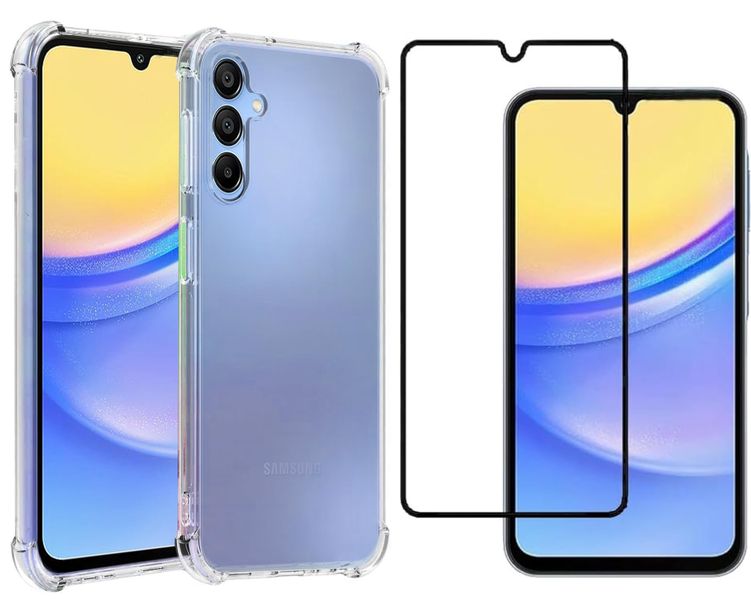 TPU Clear Case &amp; 5D Tempered Glass Screen Protector Compatible With Samsung Galaxy A26