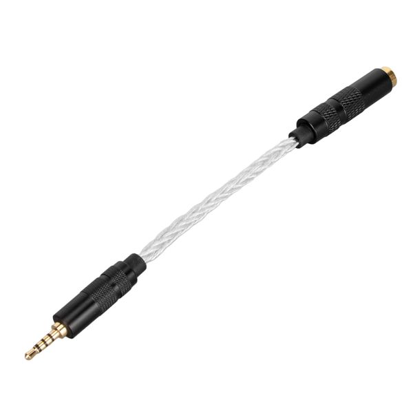 4.4mm to 2.5mm Sound Cable Female To Male Headphone Adapter Cable Silver