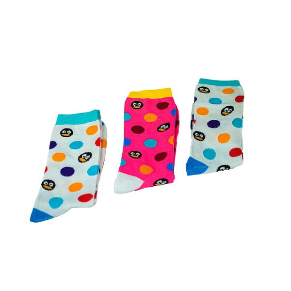 Penguin Design Comfortable Cotton Socks - 3 Pairs