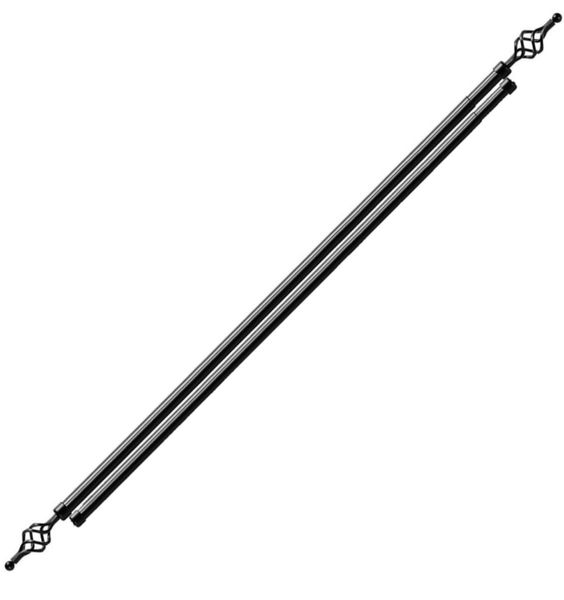 Sastro Expandable Curtain Double Rod With Twisted Cage Finial - 2m Double