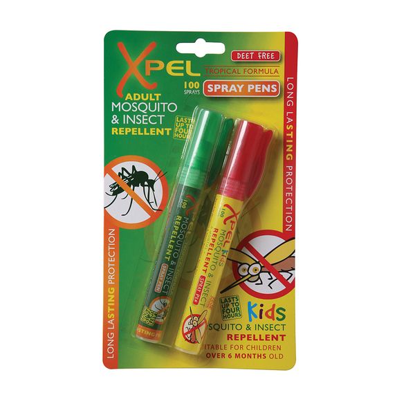 Xpel Adult &amp; Kids Mosquito &amp; Insect Repellent Spray Pen Set (2 Pack)