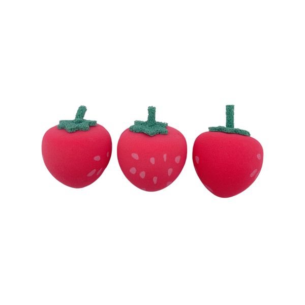 Sweet Beauty Fruit Type Strawberry Soft Make Up Sponge Set -3 Piece