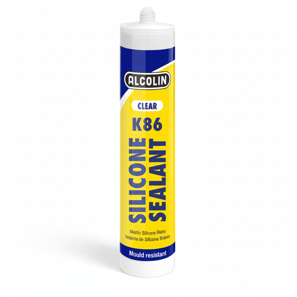 Alcolin - Clear Silicone Sealant - Flexible for DIY Applications - 280ml
