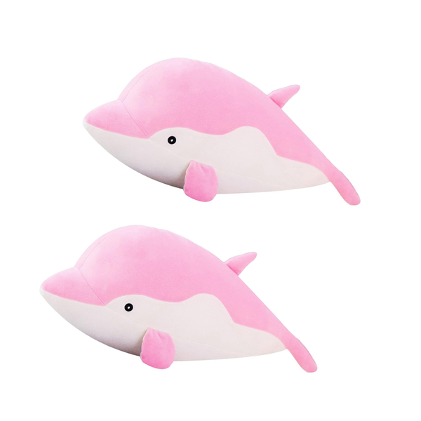 Dolphin Plush Toys - 35cm Each - Ultra-Soft Stuffed Animals for Kids - 2-Pack