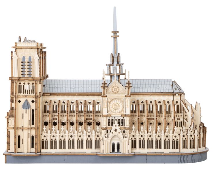 Robotime Rowood Wooden 3D DIY Puzzle - Paris Cathedral - 330 Pieces