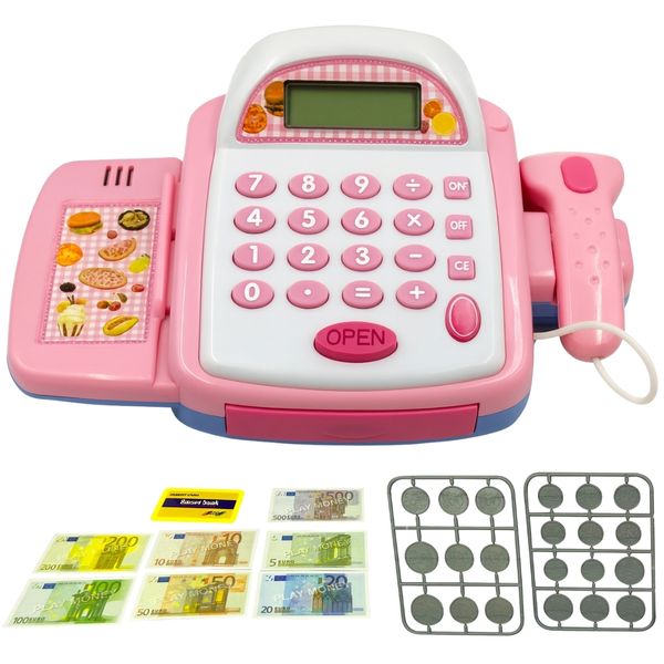 Cash Register Playset Toy - Pretend Shopping Toys for Kids &amp; Girls