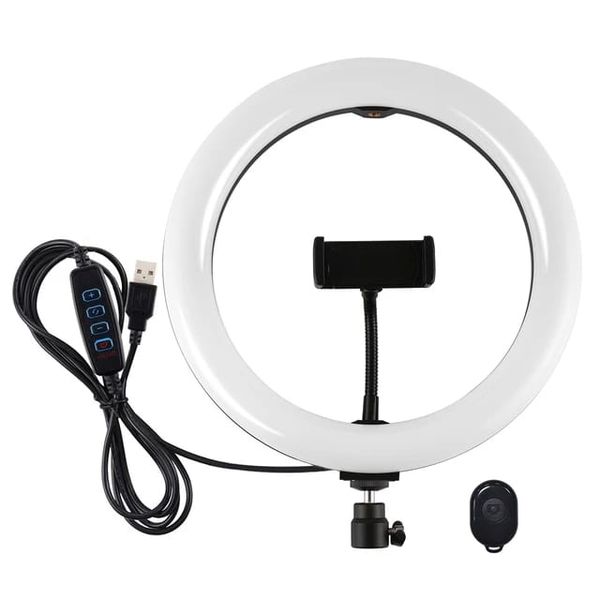 LED RGB Selfie Ring Light with Phone Clamp
