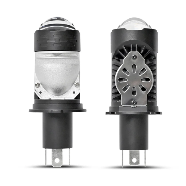 H4 LED Headlight Bulb With Mini Projector Lens - 18 000 Lumens 130W 3 Pin