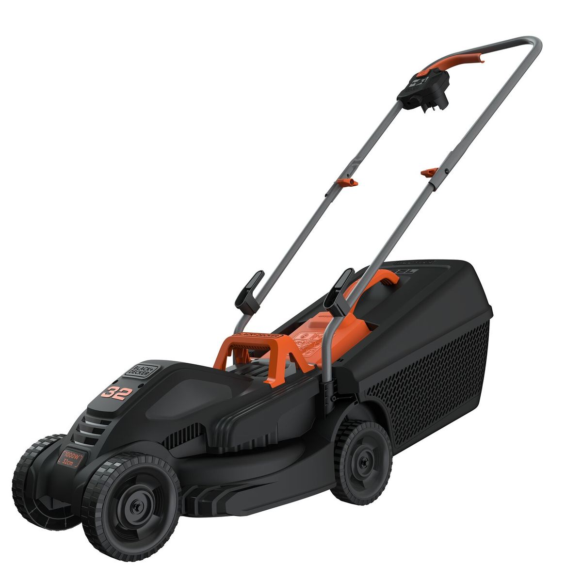 Black + Decker 1000W Electric Lawn Mower - 32cm Deck - Adjustable Height