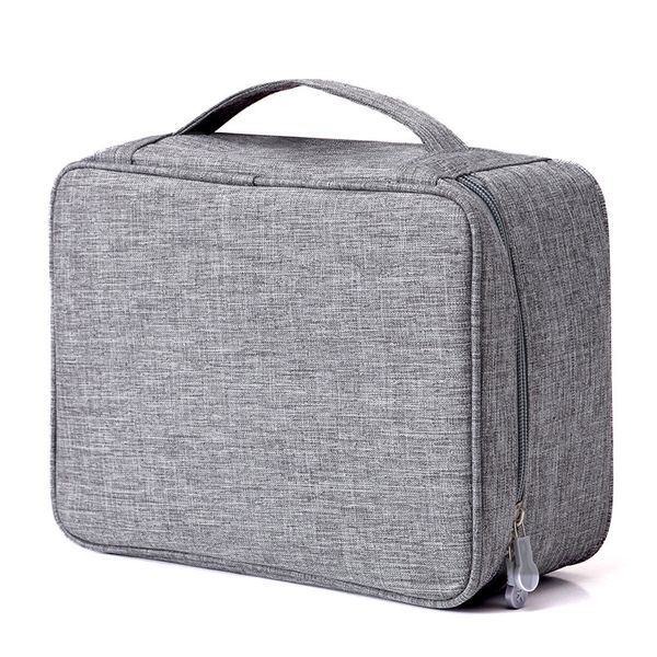 Generic Large Grey Waterproof Cable Organizer Bag for Electronic Accessorie