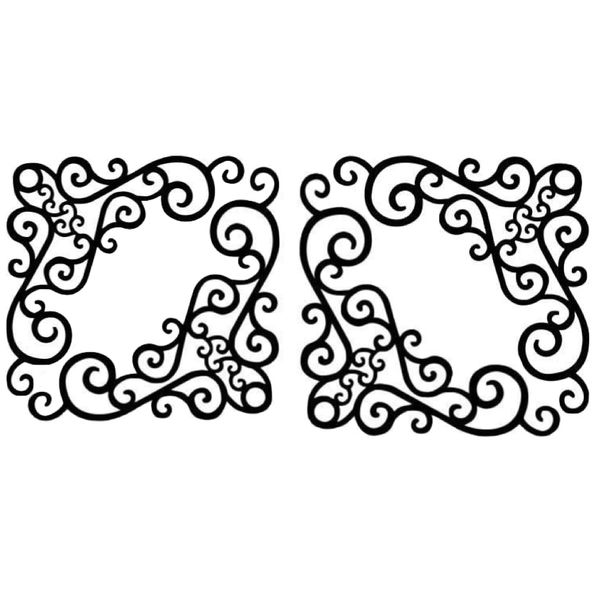 Decor Vinyl Vines Corner Border Window Stickers - 58cm