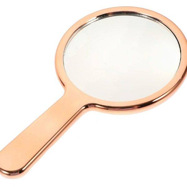 Luxurious Aluminum Handheld Mirror - Rose Gold