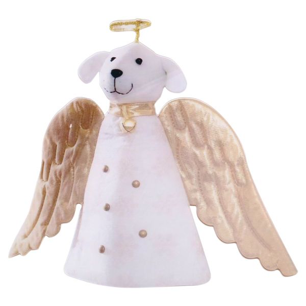 Christmas Tree Topper, Angel Dog Decoration, Christmas Angel Dog Christmas